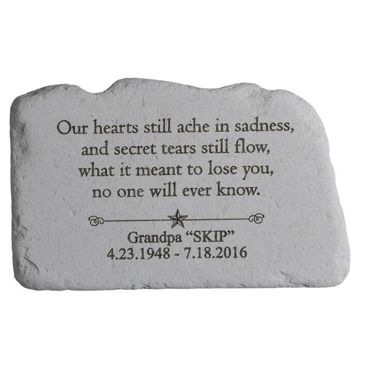Personalized Garden Memorial | Our Hearts Still Ache In Sadness - The Comfort Company