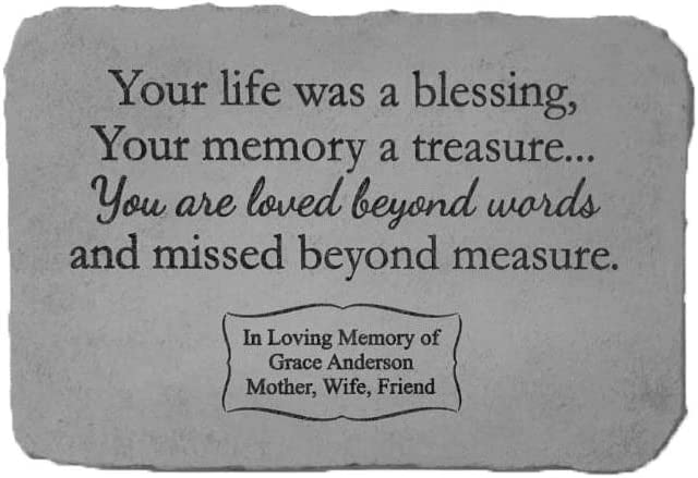 Personalized Garden Stone | Your Life Was a Blessing - The Comfort Company