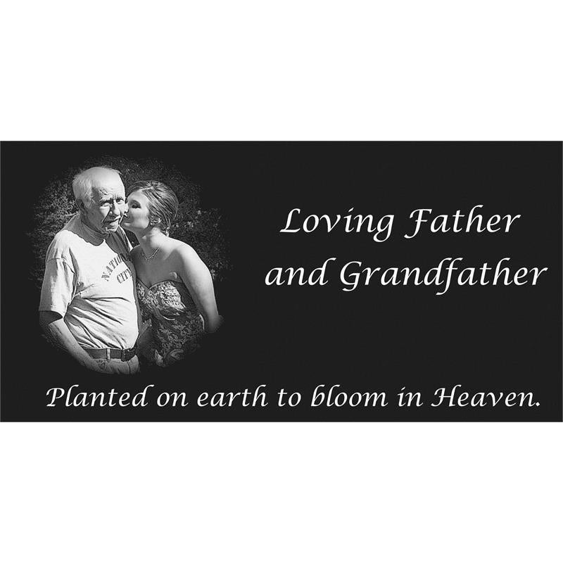 Personalized Granite Memorial Marker with Photo - The Comfort Company