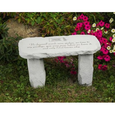 Personalized Memorial Bench | No Farewell Words Were Spoken - The Comfort Company