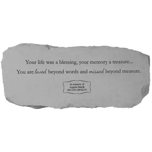 Personalized Memorial Bench | Your Life Was a Blessing - The Comfort Company