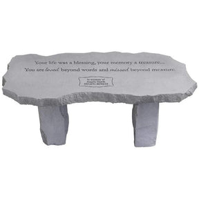 Personalized Memorial Bench | Your Life Was a Blessing - The Comfort Company