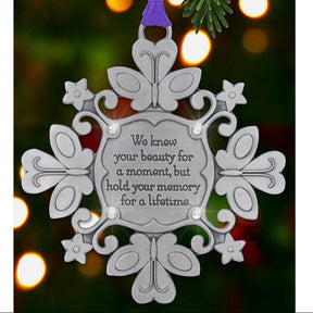 Snowflake Ornament to Remember Miscarriage or Child Loss - The Comfort Company