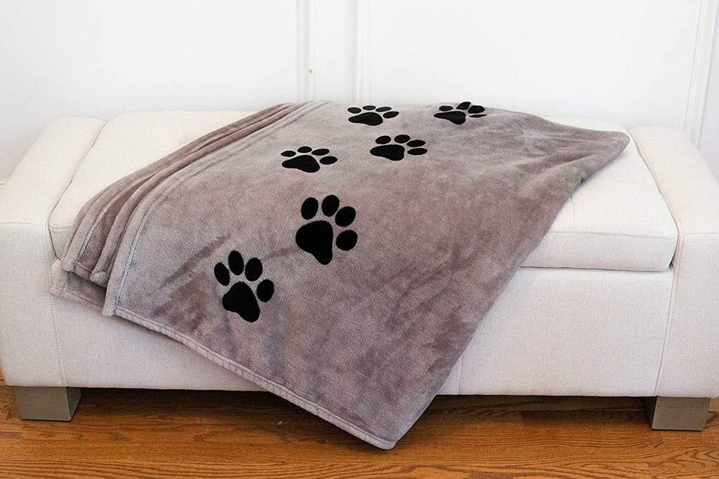 Sympathy Gift for Pet Loss | Pawprints Left by You Blanket - The Comfort Company